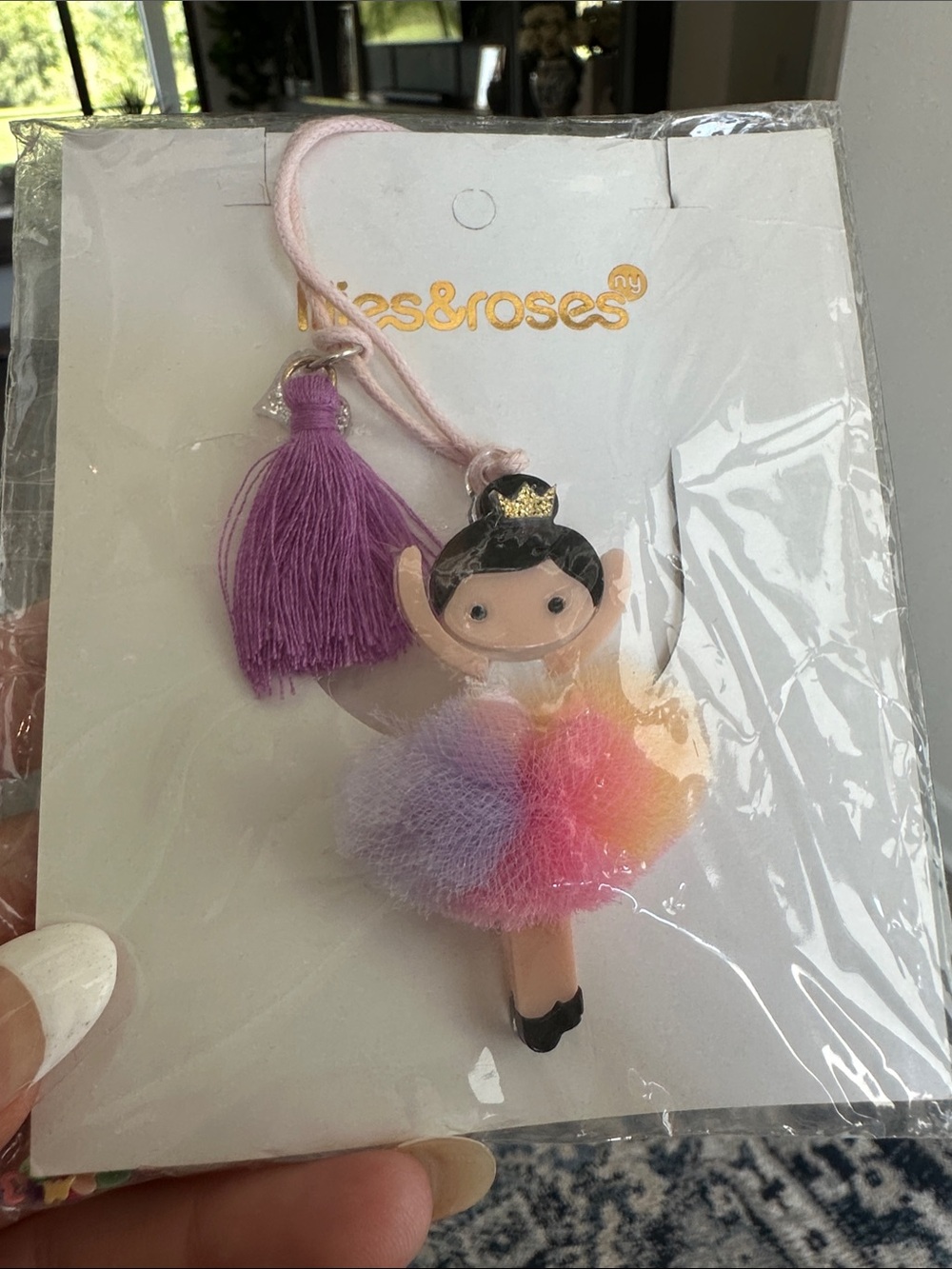 Kids Ballerina Tassel Keychain - Multicolor